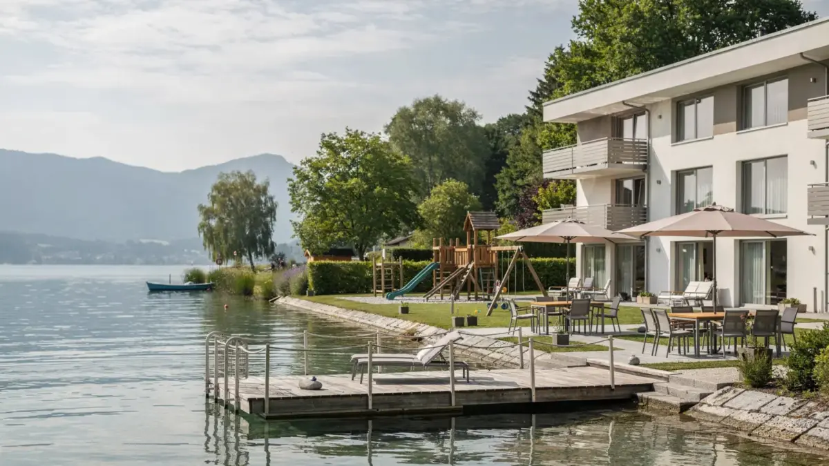 Familienhotel direkt am See am Bodensee mit Ufer, Steg und familienfreundlicher Ausstattung