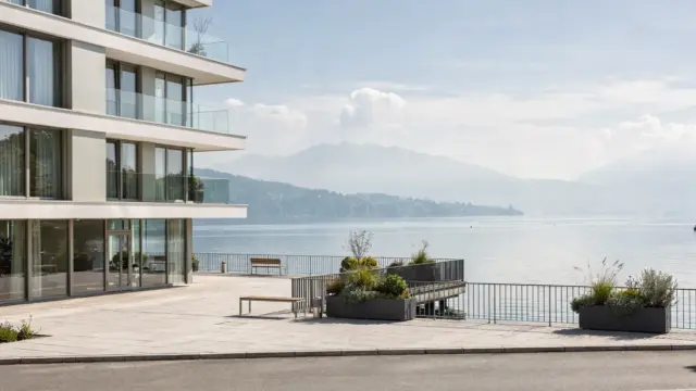 Lakeside Hotel in Arbon mit Blick auf den Bodensee und die Lage von Hotels in Arbon